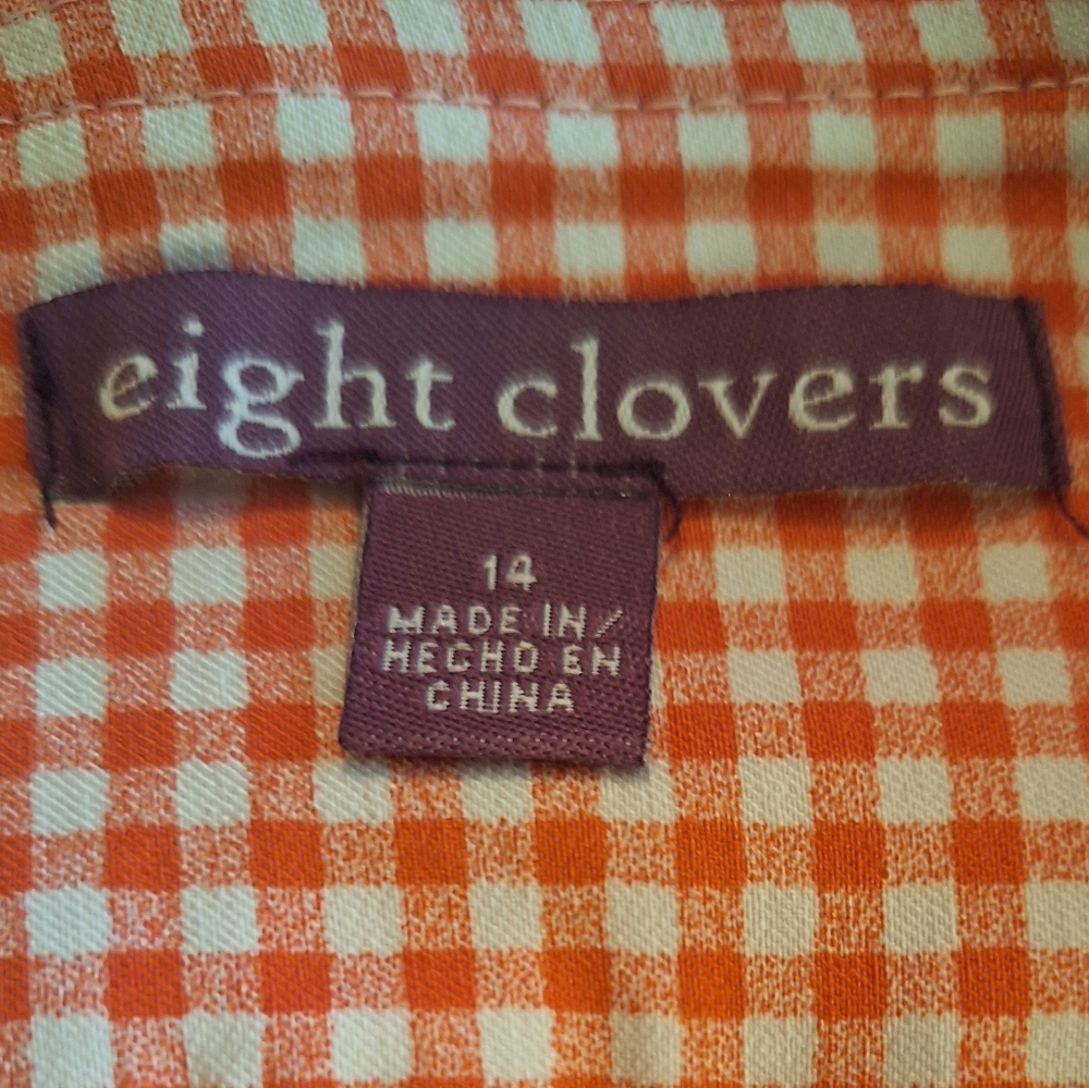 Eight clovers gingham check skirt skort sz 14 NWT *D7 - Picture 8 of 10